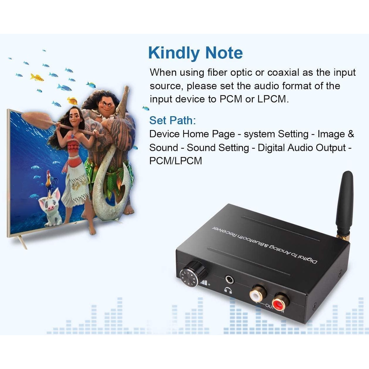NÖRDIC DAC 192kHz Digital til analog omformer med Bluetooth-hodetelefonforsterker