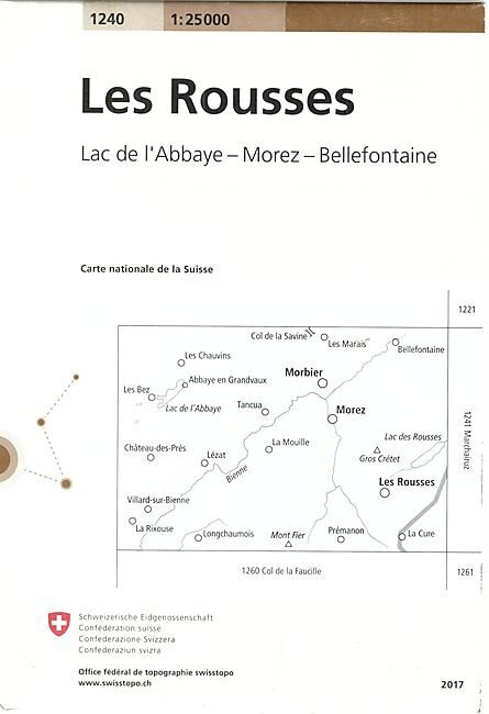 BUNDESAMT - 1240 LES ROUSSES ECHELLE 1 25 000