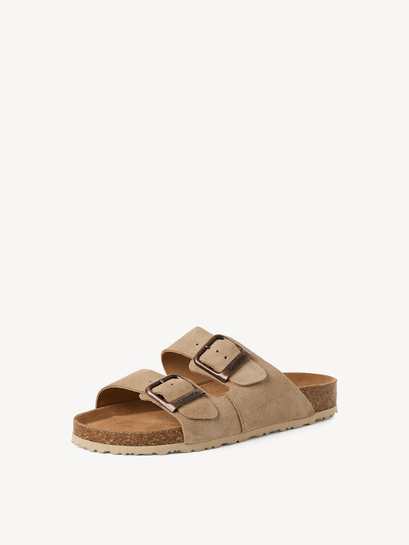Leren Slipper - beige