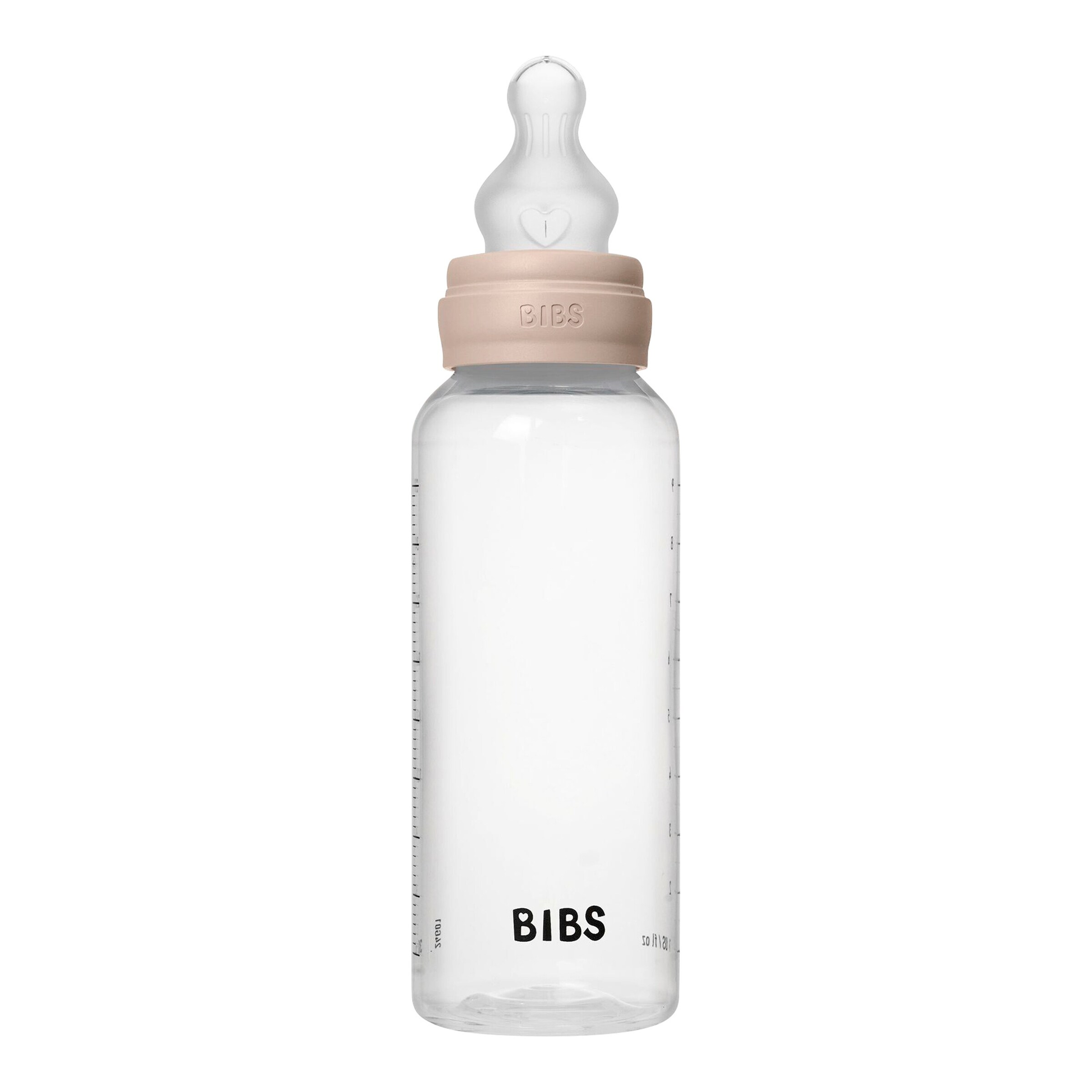 BIBS Babyflasche aus Kunststoff, 270 ml, ab 2M blush