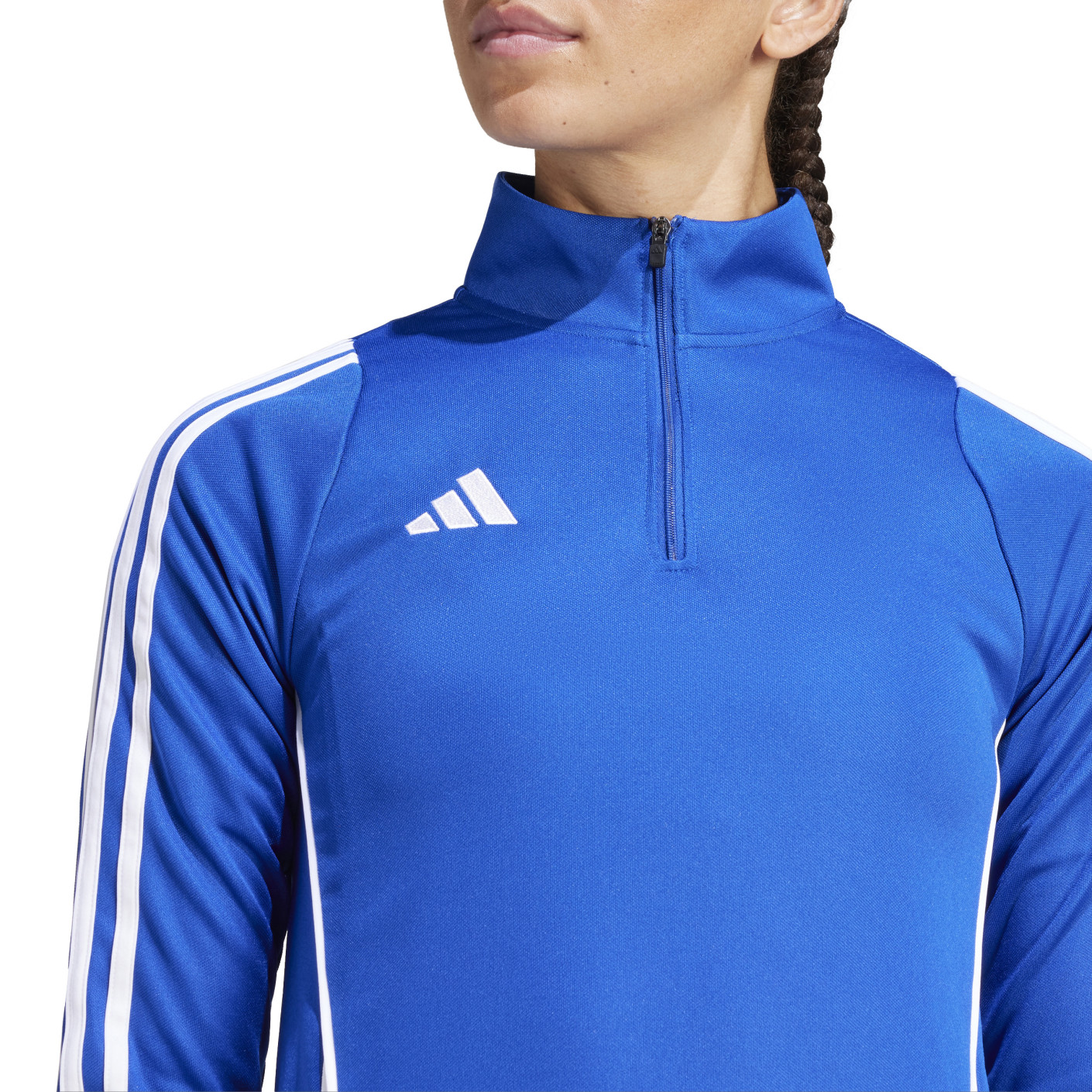 Adidas Tiro 24 Trainingstrui 1/4-Zip Dames Blauw Wit