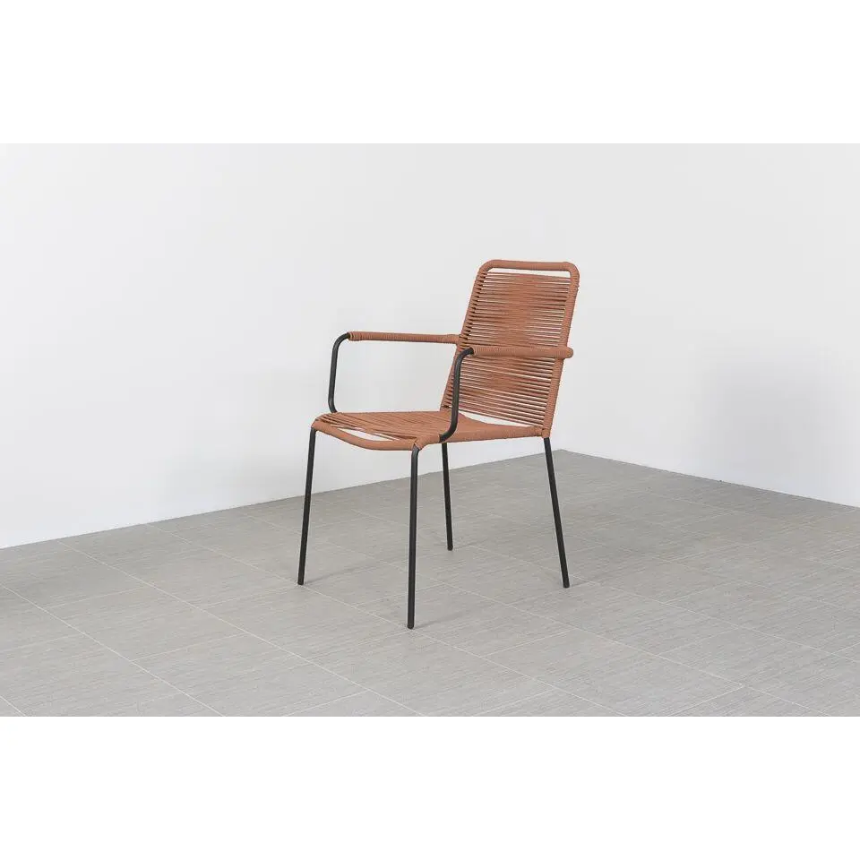 VDG Set van 6 - Denver Rope stapelbare stoel - Terracotta