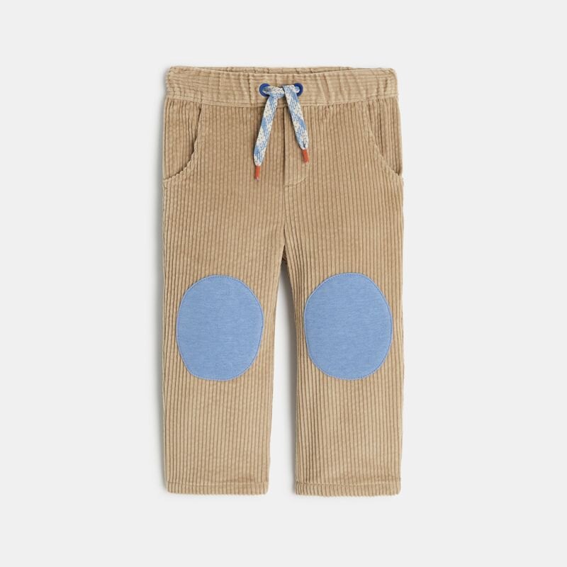 Pantalon bébé garçon velours côtelé crème Catimini Marron