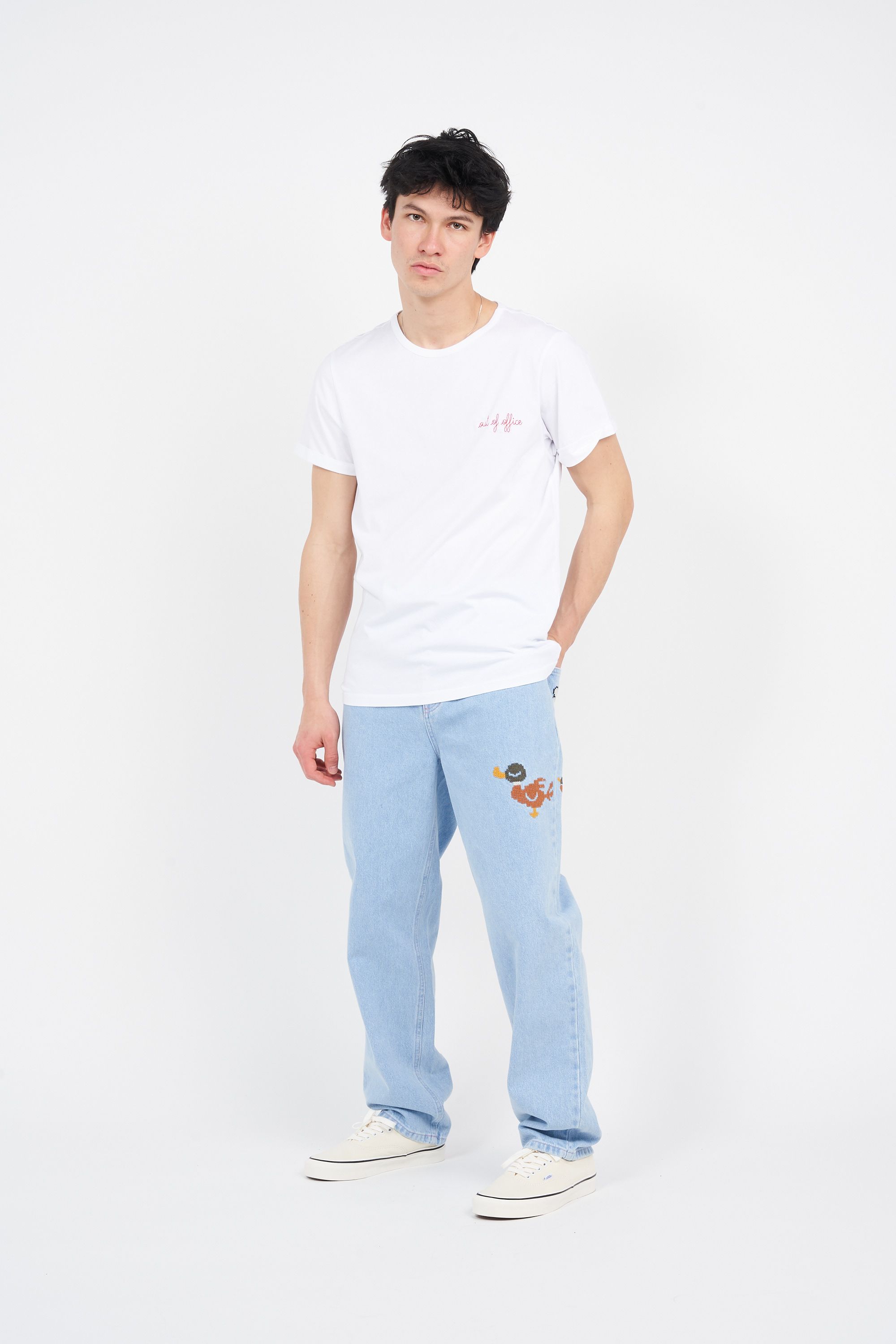 MAISON LABICHE T-shirt POITOU OUT OF OFFICE Blanc
