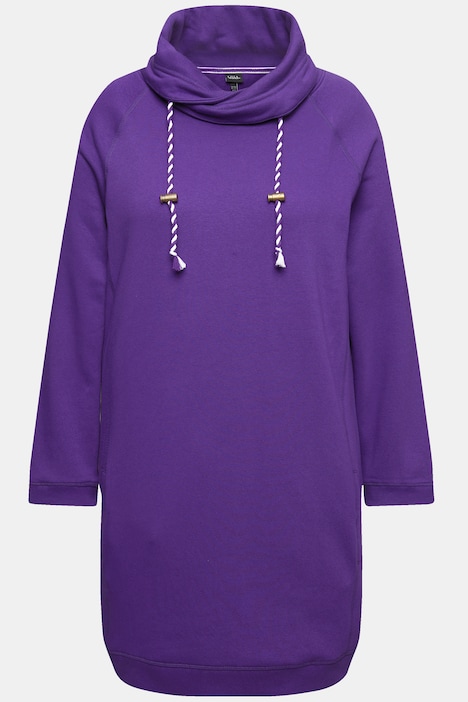 Sweatkleid, Stehkragen, Langarm, Taschen