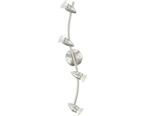 LED plafondspot 4x3W 4x240 lm 3000 KL 64,5 cm nikkel/mat/chroom