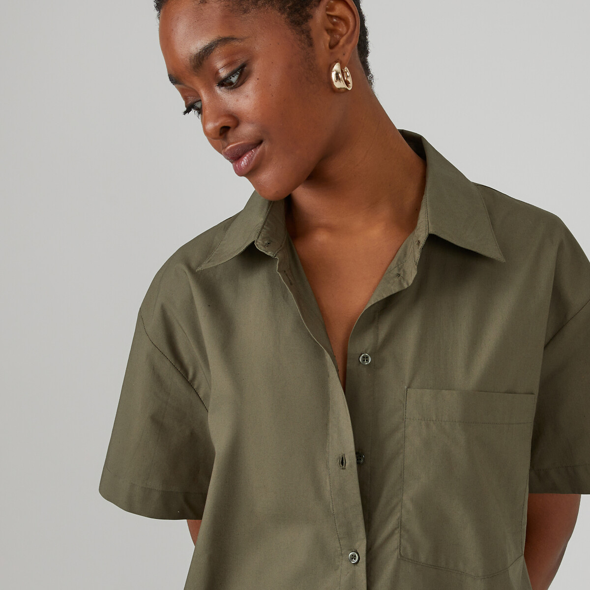 COLEÇÕES LA REDOUTE<br>Vestido camisa, mangas curtas