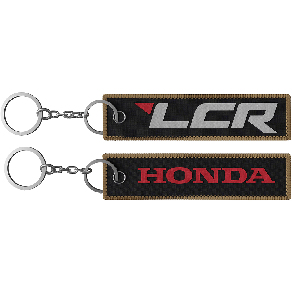 Ixon - Porte-clés textile LCR 22 Noir / Blanc / Rouge