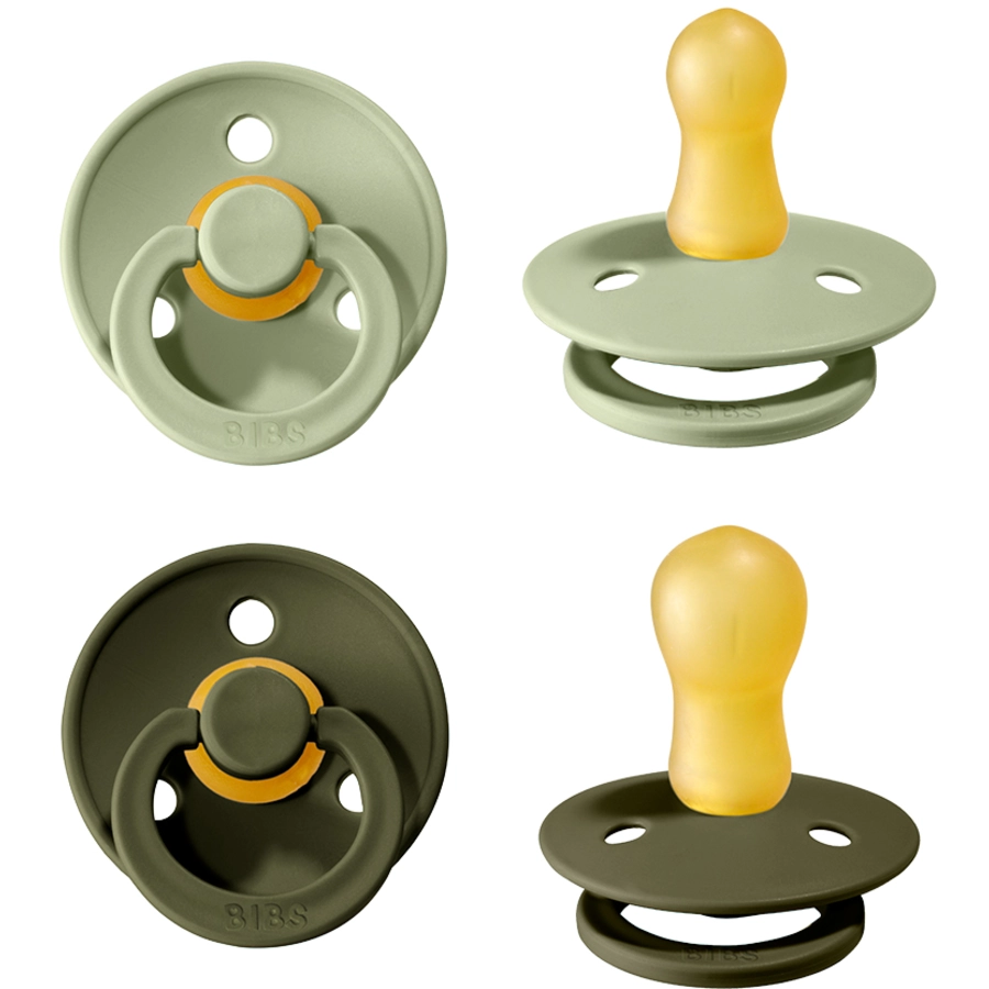 BIBS® Schnuller Colour Sage  Hunter Green 0-6 Monate, 4 Stk.