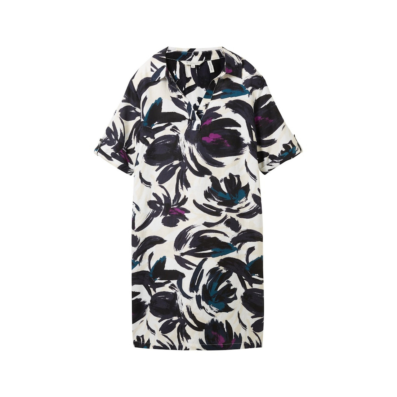 Tom Tailor Linen dress with polo collar
