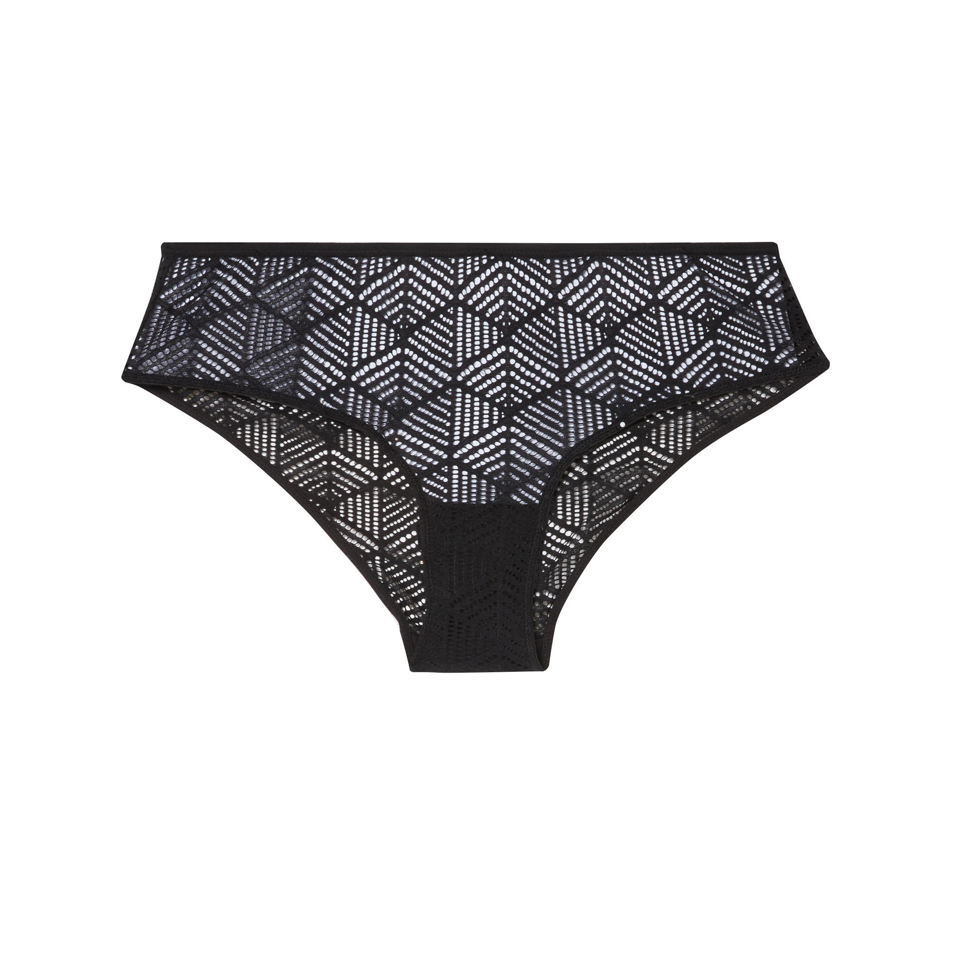 tanga en dentelle effet symétrique