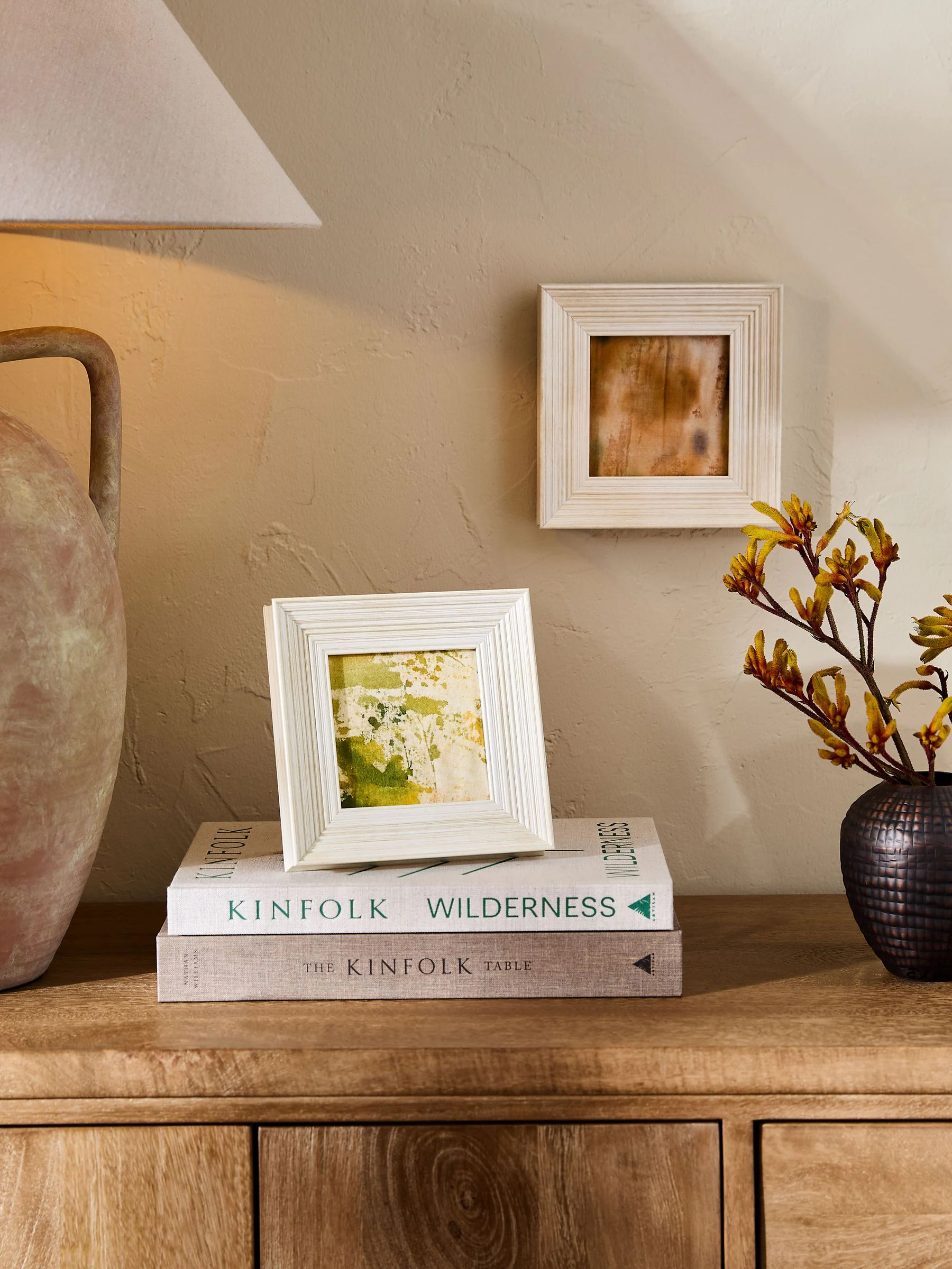 Set of 2 Distressed Wood Effect Photo Frames