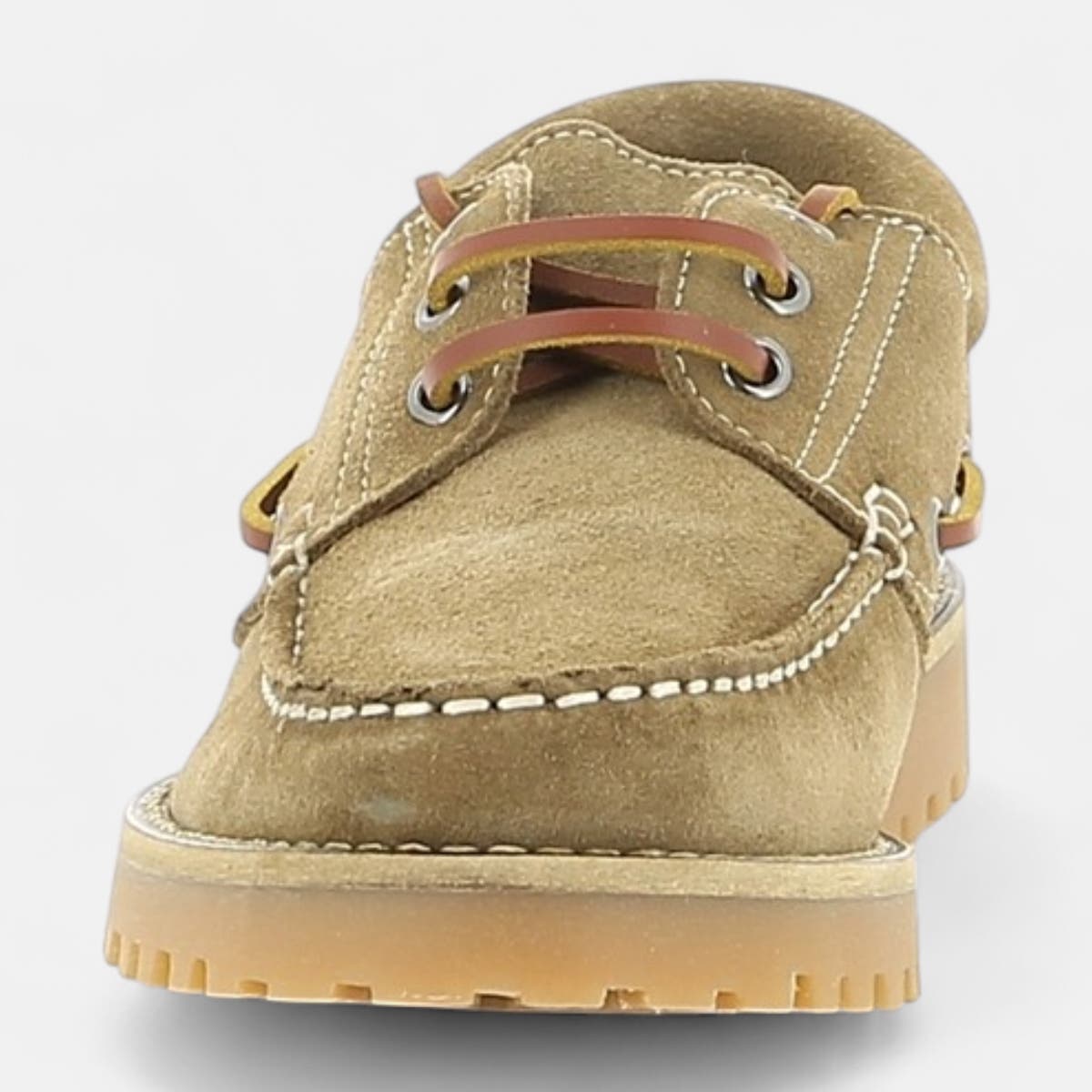 Mocassins Femme en cuir taupe