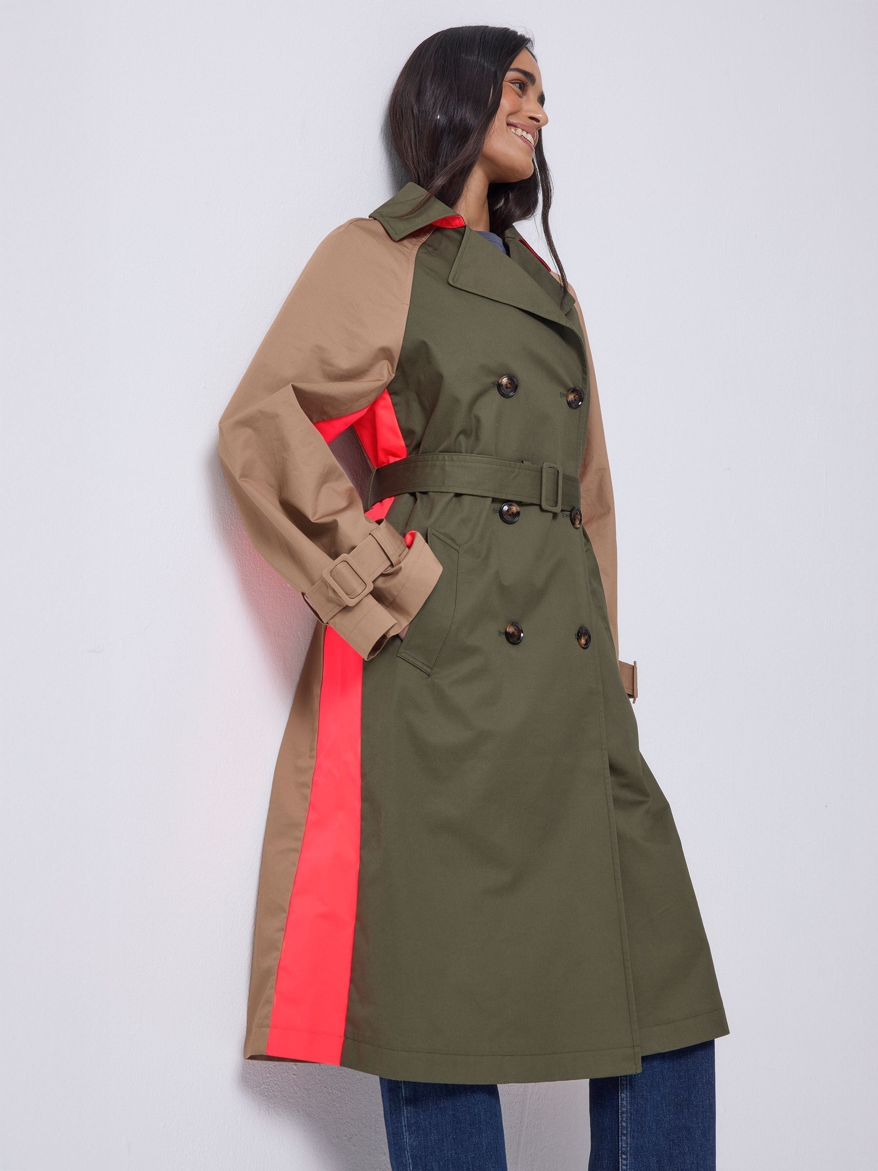 SCAMP & DUDE Colour Block Trench Coat