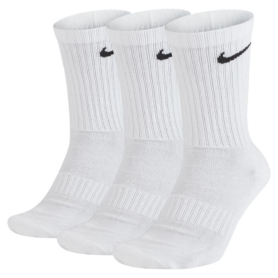 Nike Chaussettes Everyday Cush Crew Pack de 3 - Blanc/Noir