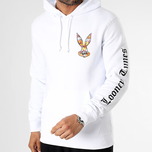 Sweat Capuche Sleeve Bugs Bunny Blanc