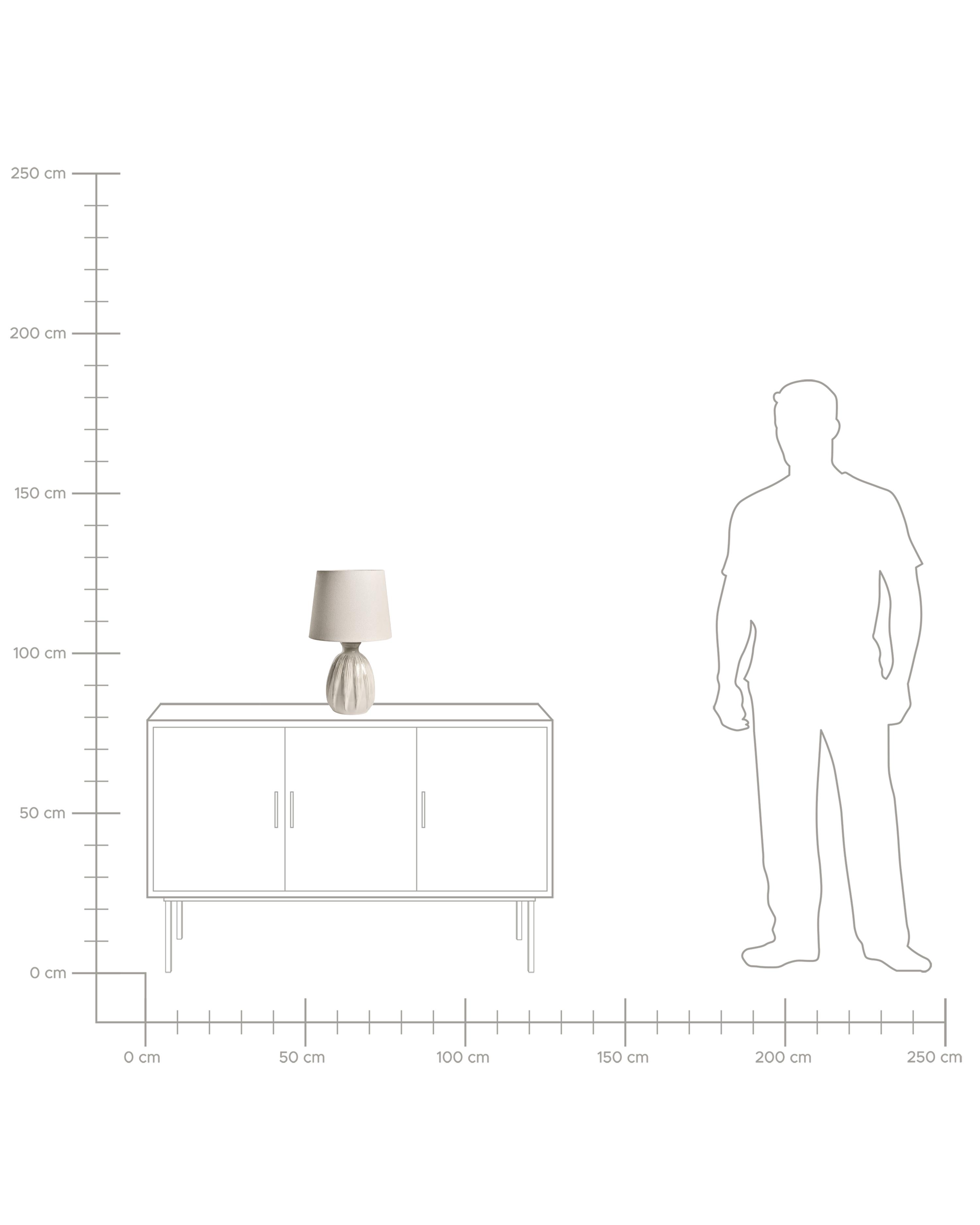 Tafellamp AGUAN Keramiek Lichtbeige