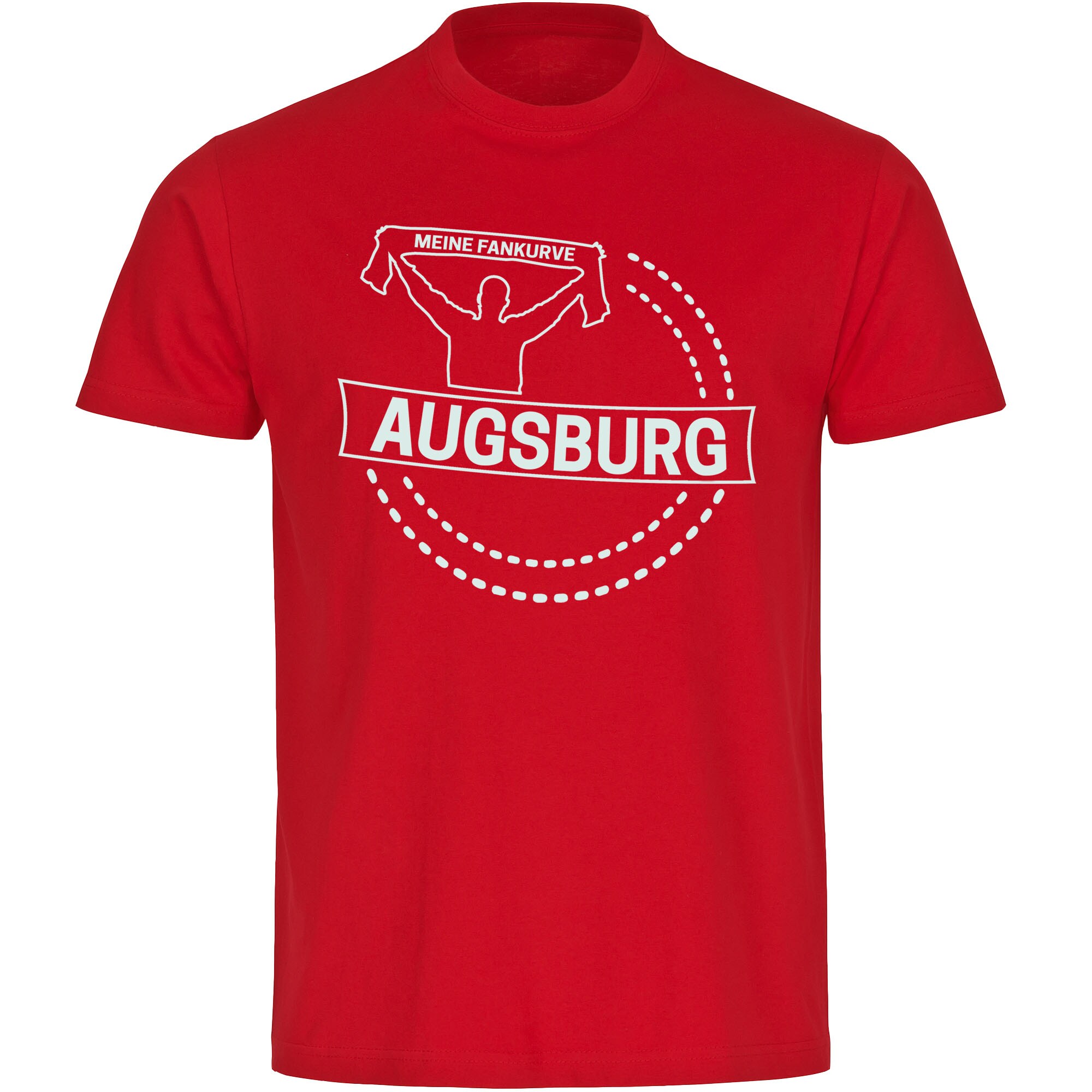 multifanshop® Herren T-Shirt - Augsburg - Meine Fankurve - Druck weiß