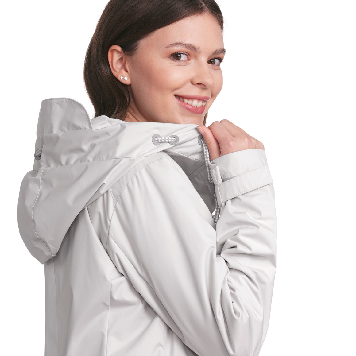 Gina Damen Parka in Unifarben beige