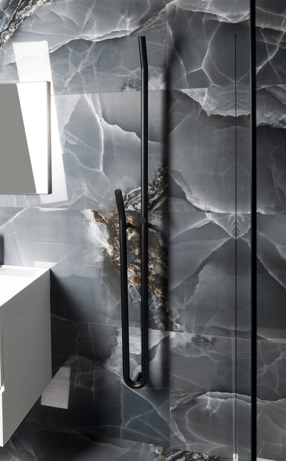 Sapho Duopasso elektrische handdoek radiator 12x170cm zwart mat