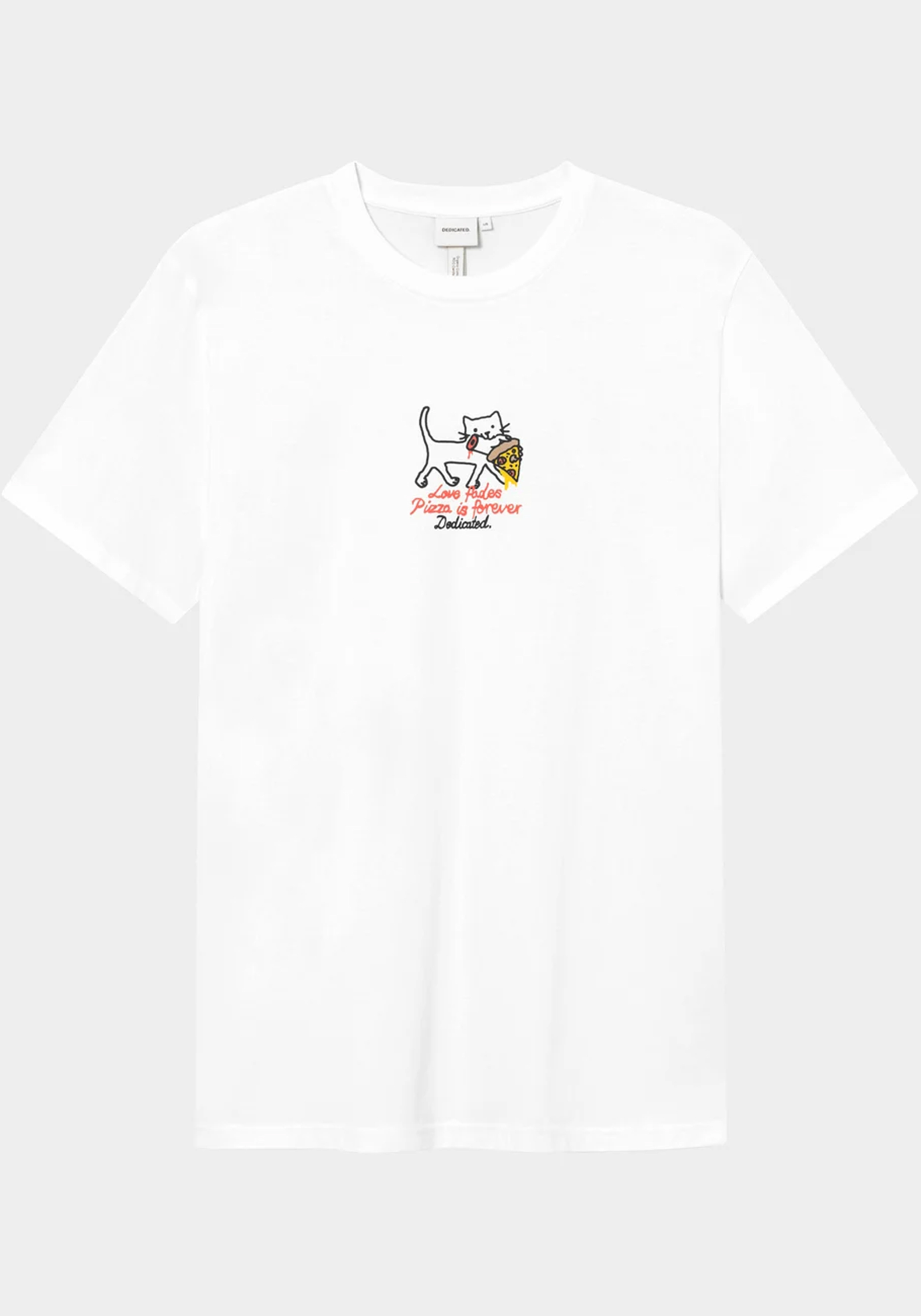 Dedicated T-Shirt Stockholm Pizza Love White