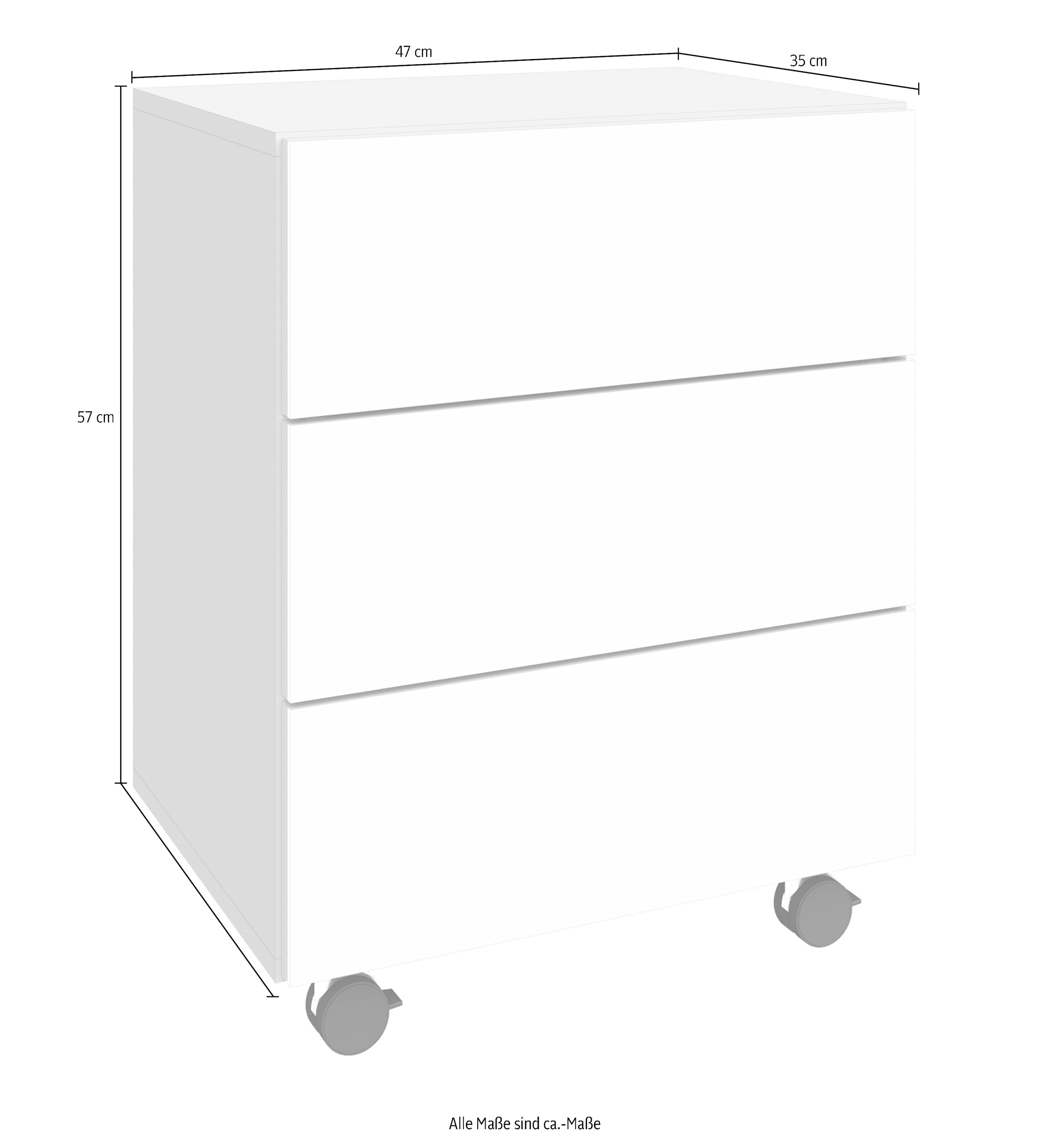 borchardt Möbel Rollcontainer »Vaasa« in moderner griffloser Optik