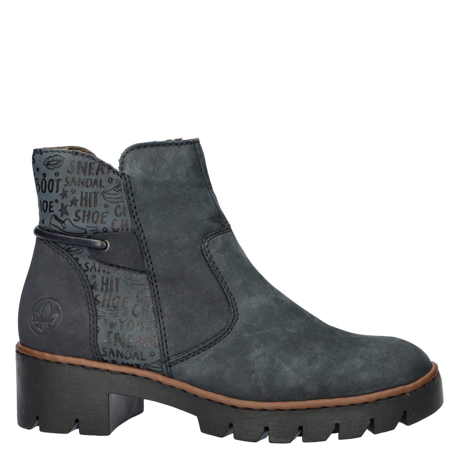 dames enkellaarsje Rieker Blauw