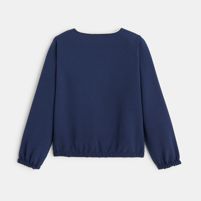 Blouson zippé réversible bleu fille