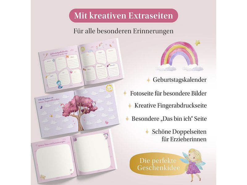 Eulentaler Kindergartenfreundebuch Einhorn Liebevolles Freundealbum für Kita-Erinnerungen