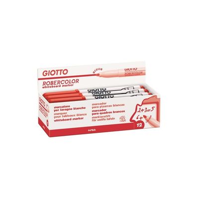 Giotto Robercolor - 12 Marqueurs effaçables - pointe ogive - rouge
