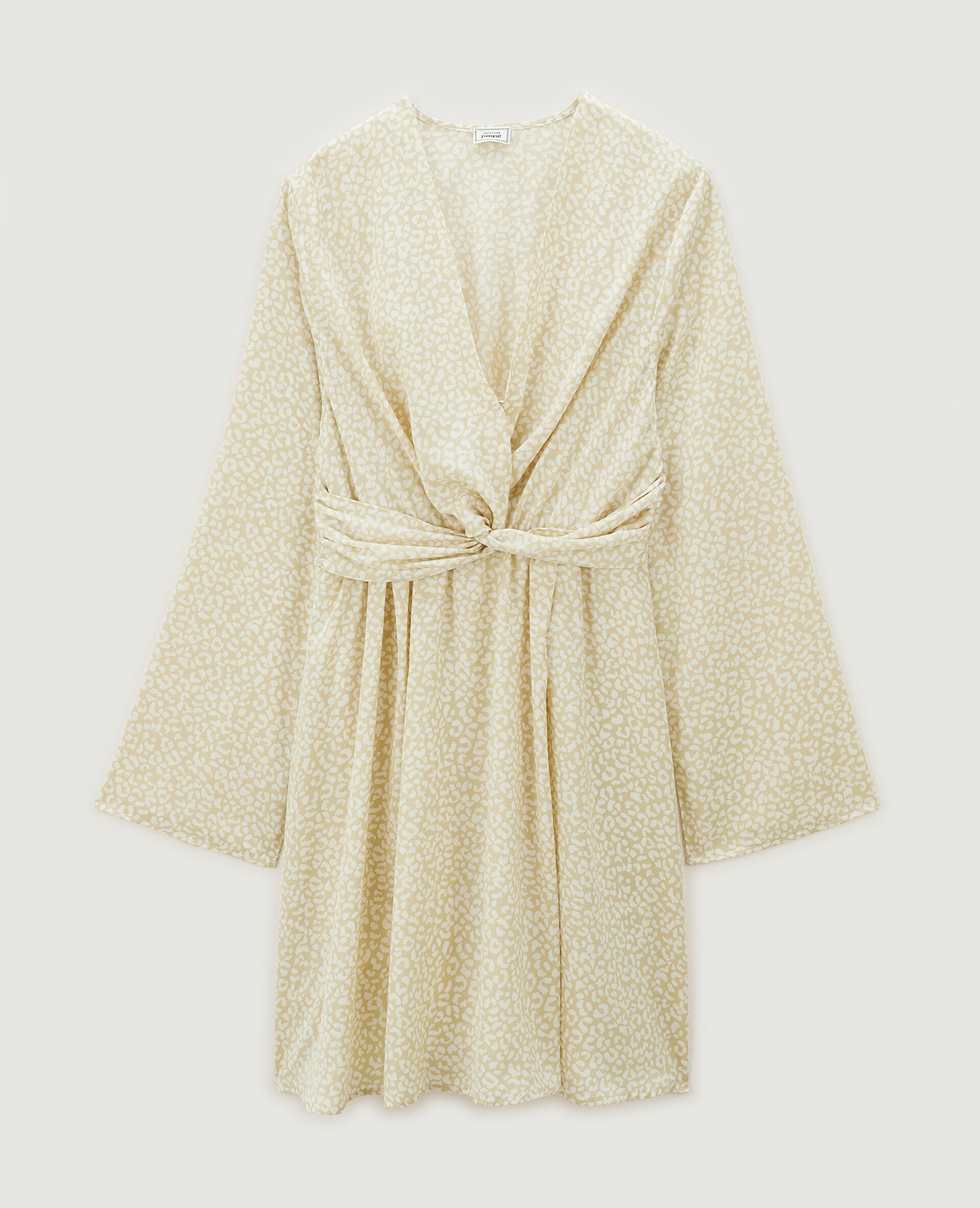 Robe courte cache-coeur - Vert kaki