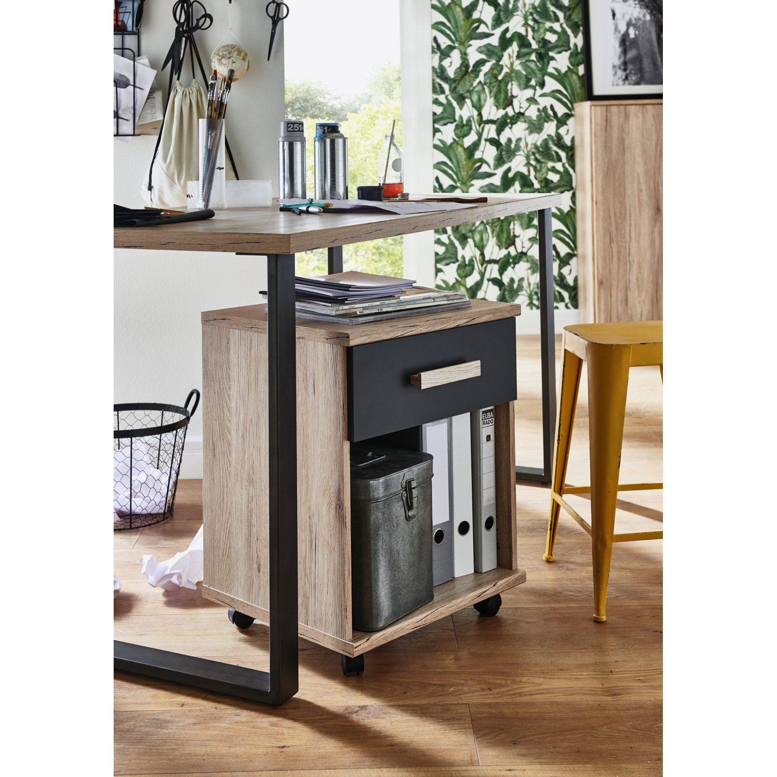 Rollcontainer Cara sanremo graphit 46 x 58 x 40 cm, mit Rollen