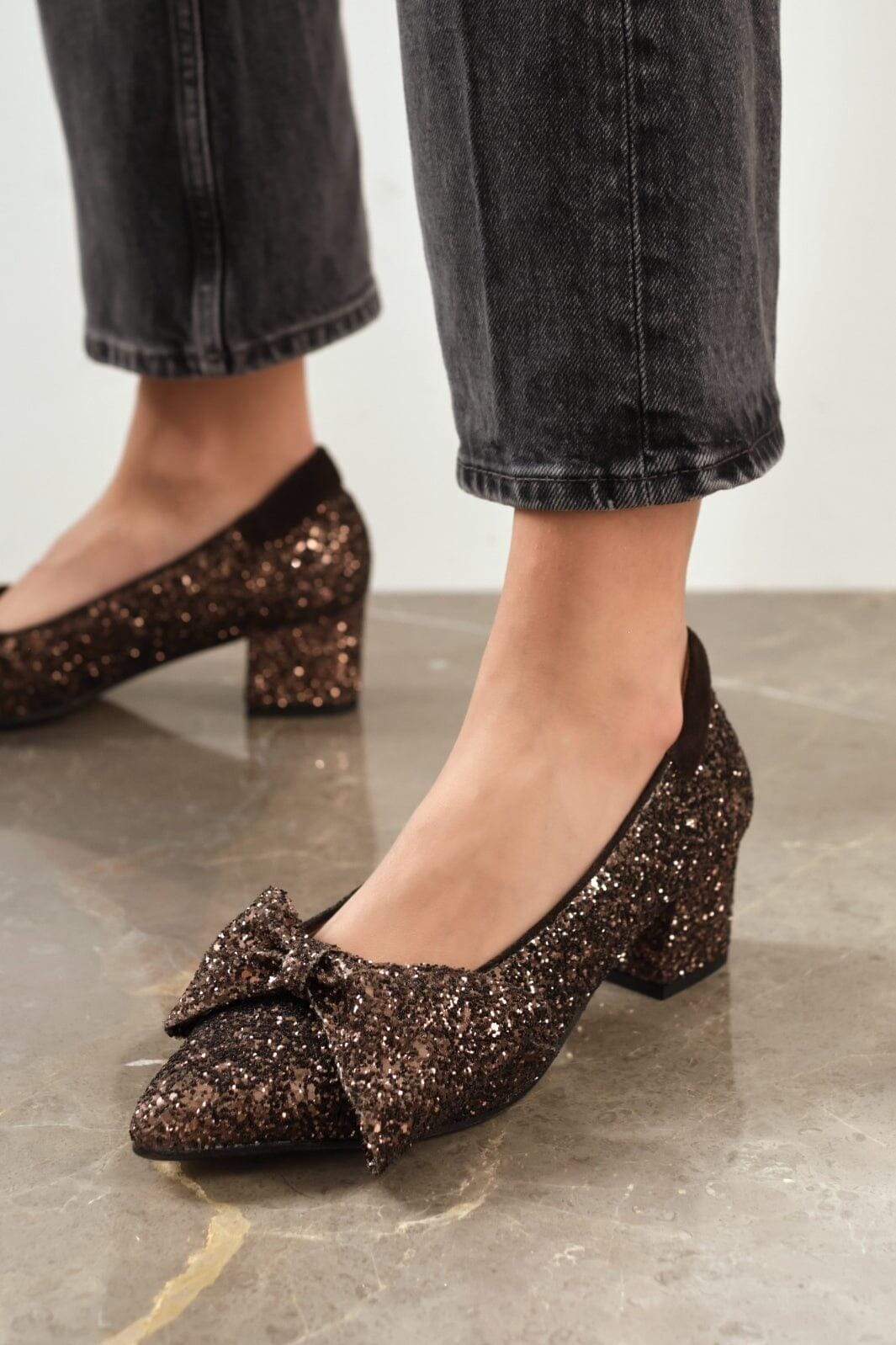 Angulus 1550-104 brown glitter dark brown