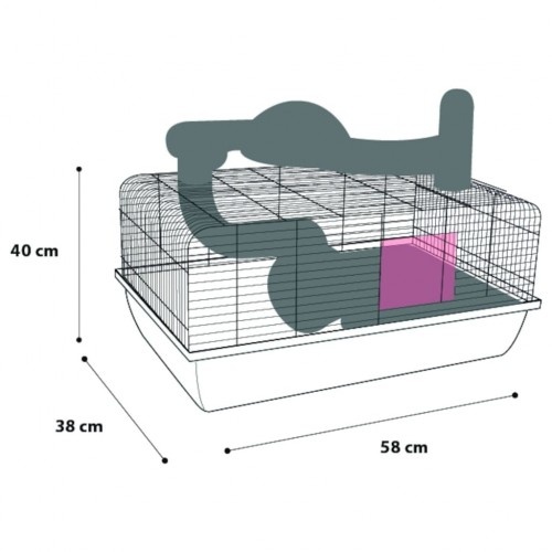 Gaiola preta e marrom para hamster