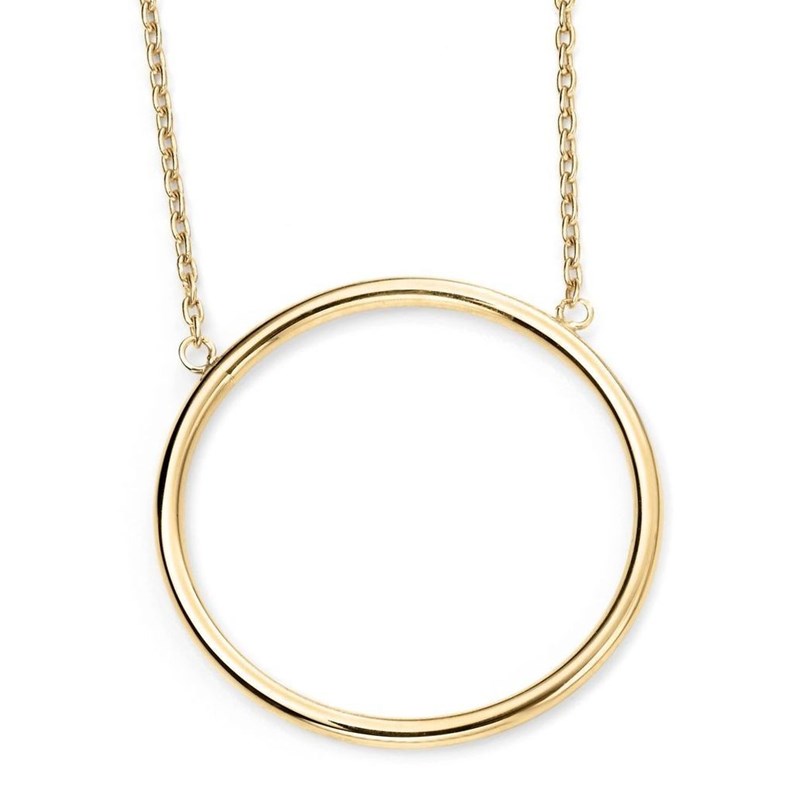 Collier cercle -  Chaine en Or 375 de 41cm - Pendentif en Or 375/1000