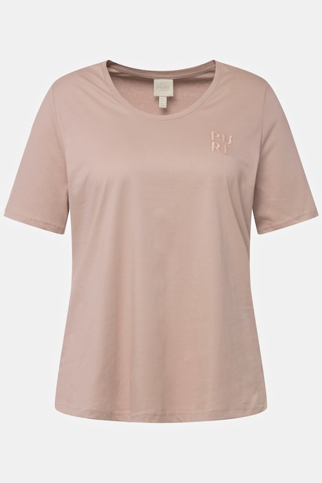 T-Shirt, PURE, V-Ausschnitt, Halbarm, Biobaumwolle