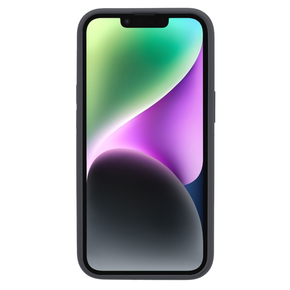 iPhone 15 Silikon Case Hülle mit Kameraschutz - Dunkelgrau