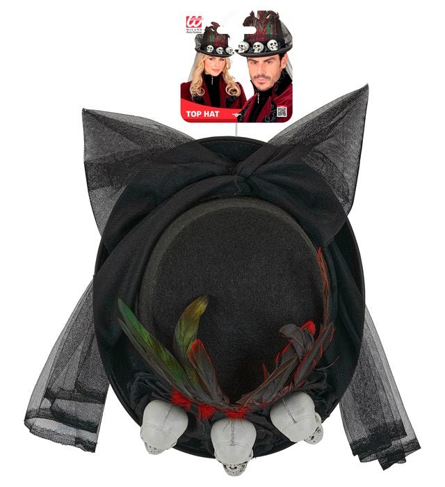 Halloween Hoed Hoog Met Schedels