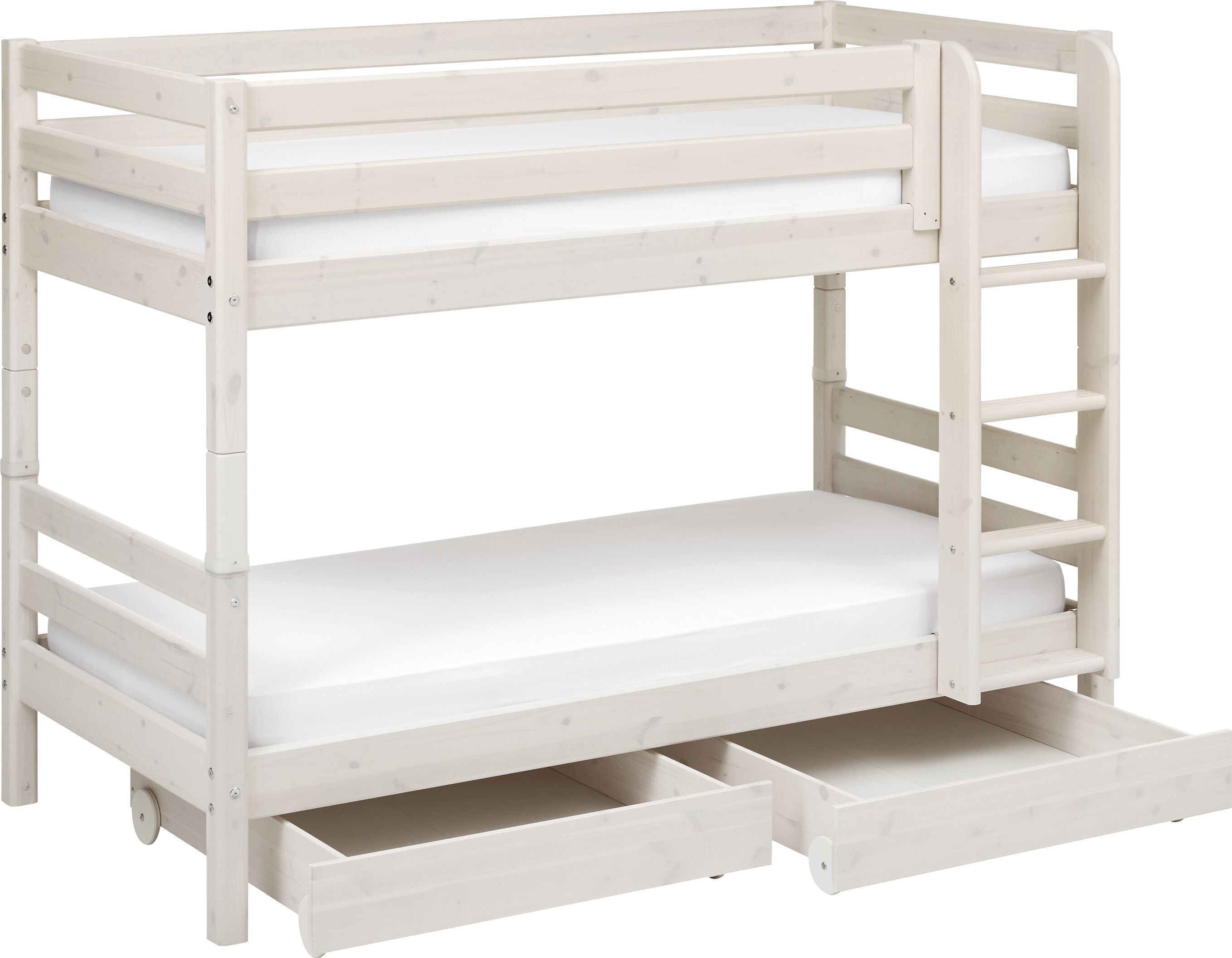 Flexa CLASSIC Etagenbett - White Wash / B: 110.0 cm x T: 210.0 cm x H: 154.0 cm