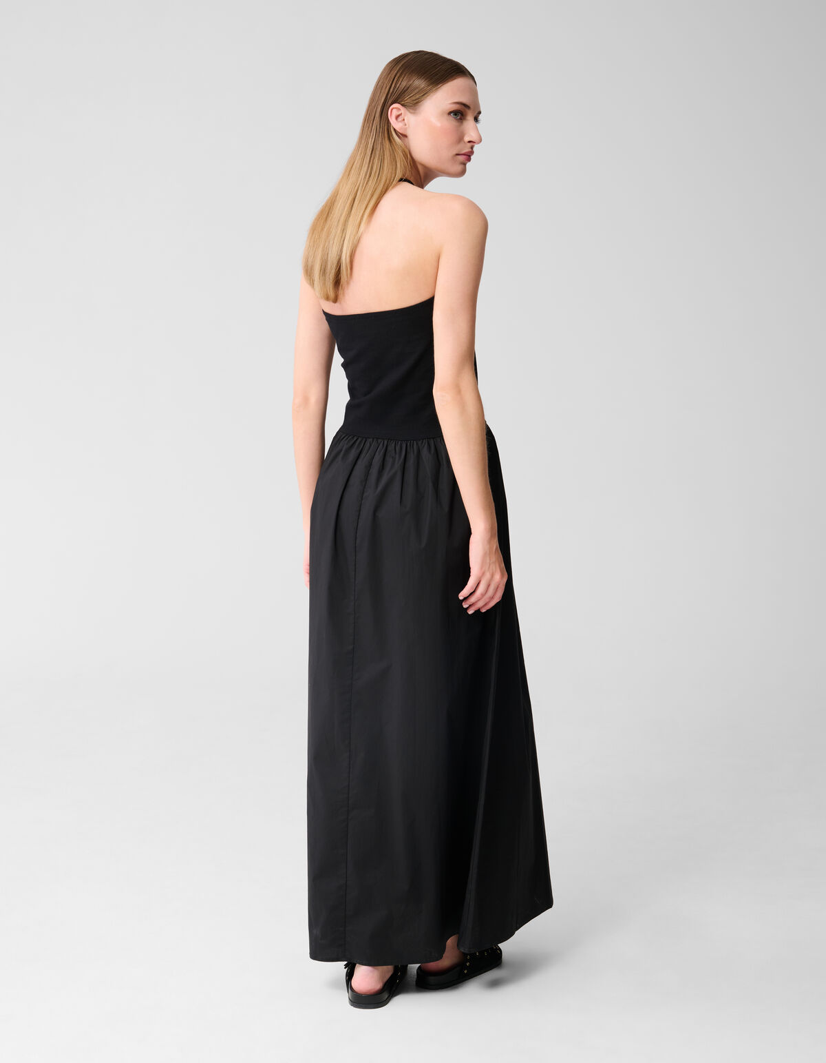Strapless Maxi Jurk Zwart