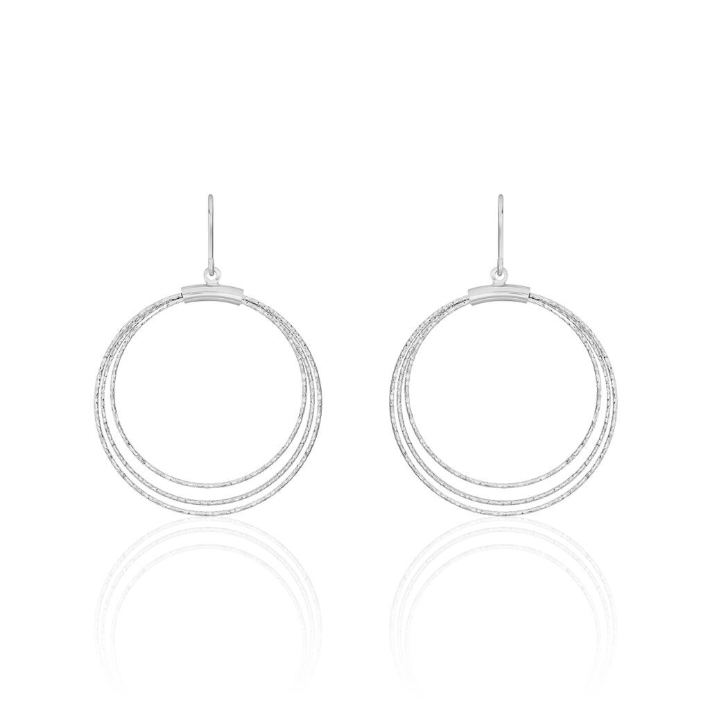 Boucles D'oreilles Pendantes Nadiona Argent Blanc