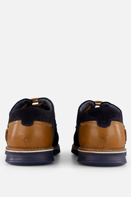Bugatti Simone Sneakers blauw Suede