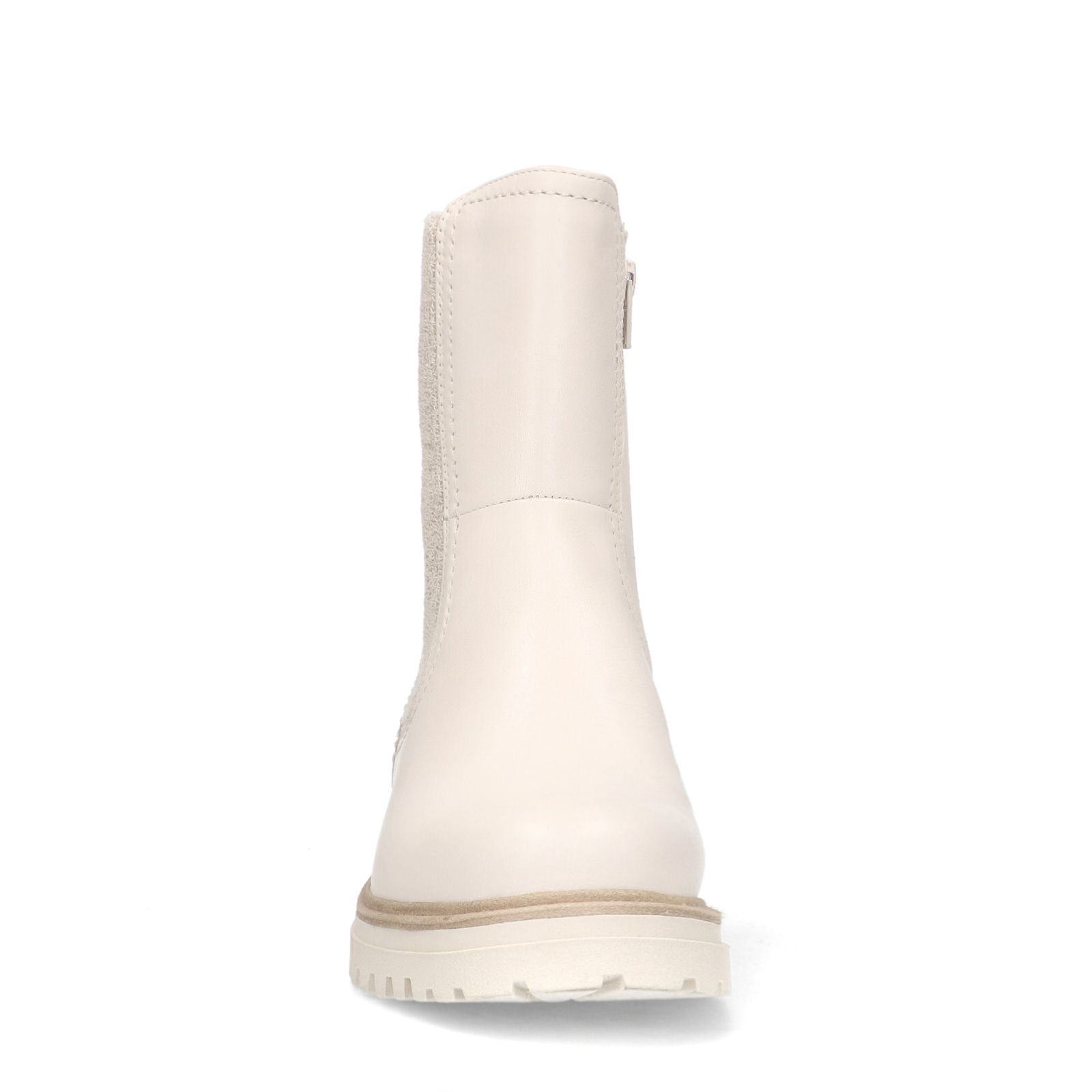 Beige leren chelsea boots