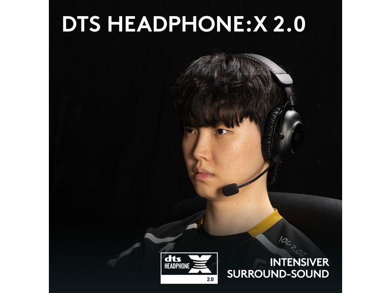 Logitech Headset G Pro X 2 Wireless Lightspeed Gaming Schwa Kabelloses Over-Ear-Headset mit Surround-Sound und weichem Ohrpolster