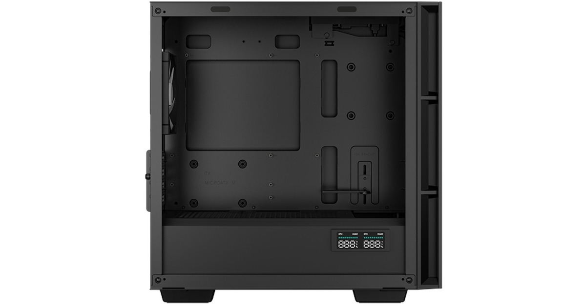 DeepCoolCH360 DIGITAL mini tower behuizing  (Zwart | 1x USB-A | 1x USB-C | RGB | Window)