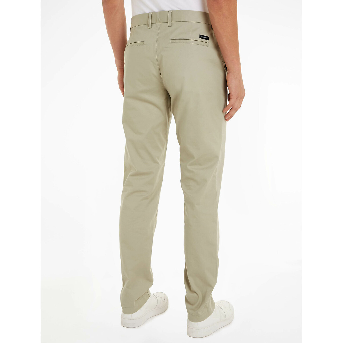 CALVIN KLEIN<br>Calças chino slim em sarja