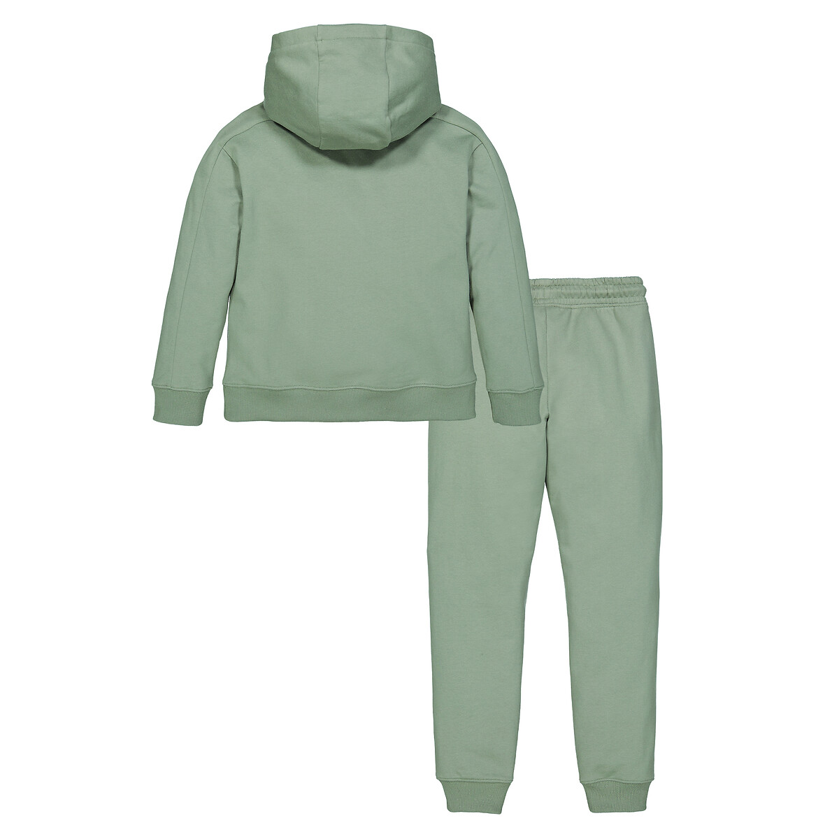 COLEÇÃO LA REDOUTE<br>Conjunto de 2 peças, moletom com capuz e calça de moletom fleece