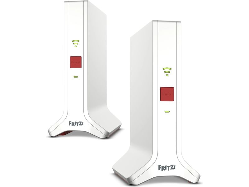 AVM WLAN-Mesh-Repeater Set 4200 2-pack Edition Internationa Mesh Set 4200 2-pack Edition International Netzwerk-Repeater 4200 Mbps Rot, Weiss