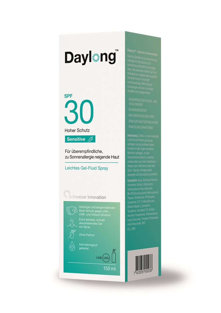 DAYLONG Sensitive Gel-Fluid Spray<br>150 ml, Spray, SPF30