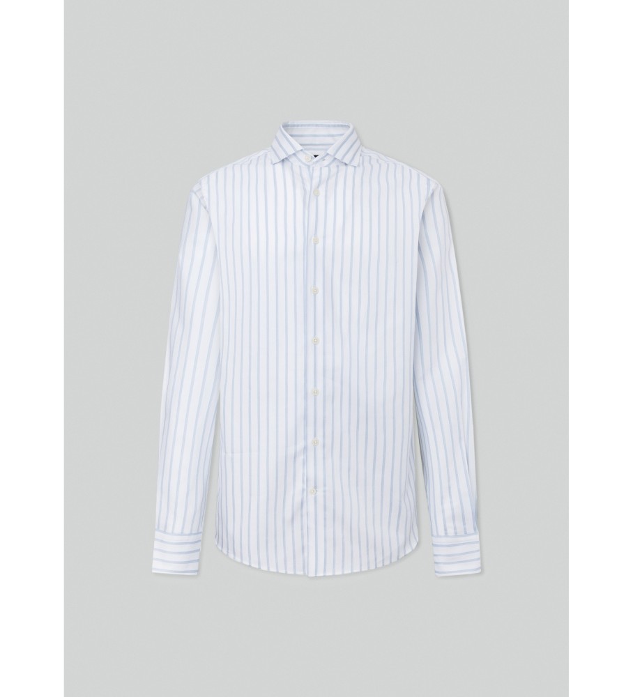 Camisa Hackett Fine Stripe Azul